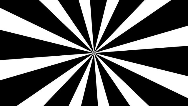 Black and White Cartoon Spiral Background Design rotation Animation with gradient
