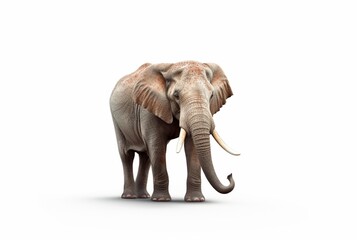 elephant isolated on white background. generative ai
