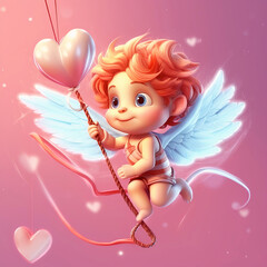 cupid with heart