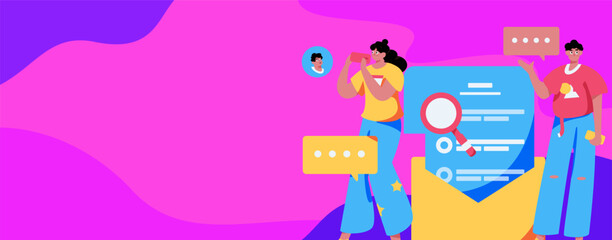 Personnel doing job interview flat vector concept operation hand drawn illustration
