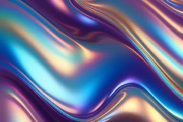 Foto op Plexiglas Premium quality colorful Holographic Abstract background. ai generative © Squtye