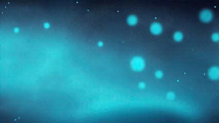 Cyan particles and light abstract background with shining dots stars