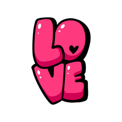 logo type love vector illustration