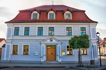 gommern, germany - altes rathaus am marktplatz