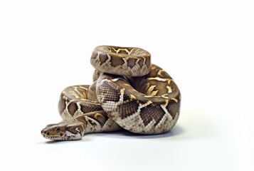 Obraz premium python isolated on white background. generative ai