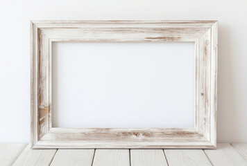 White Frame on Wooden Floor - Simple and Elegant Home Decor