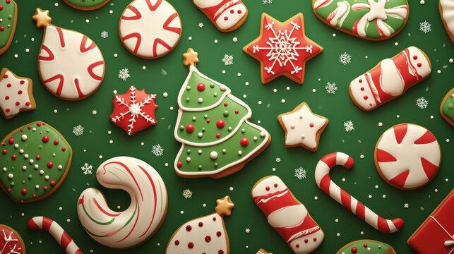 Christmas cookies background Illustration