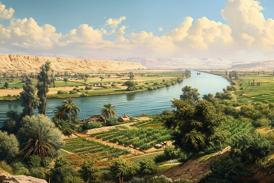Serene Landscape of Tigris and Euphrates Rivers

