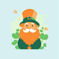 Leprechaun Flat Illustration