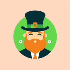 Leprechaun Flat Illustration