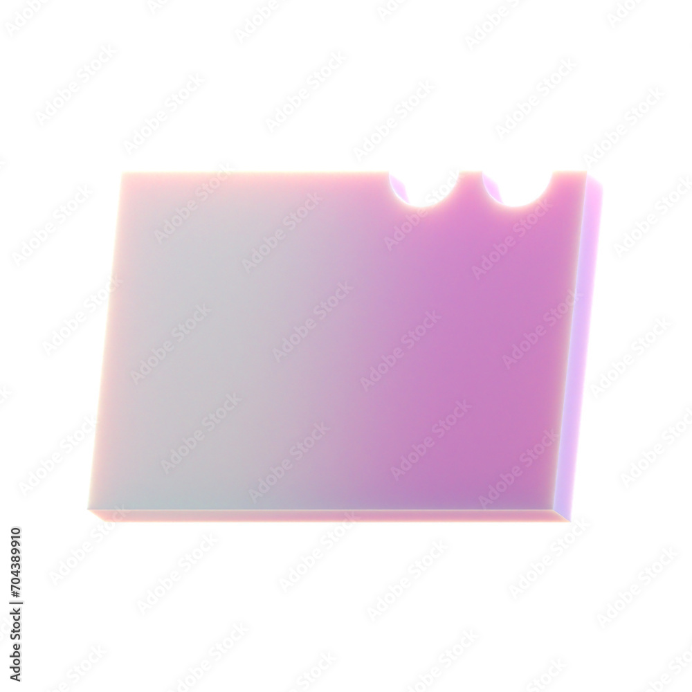 Poster 3d gradient geometric abstract pattern rectangle shape for your design on an isolated background. 3d