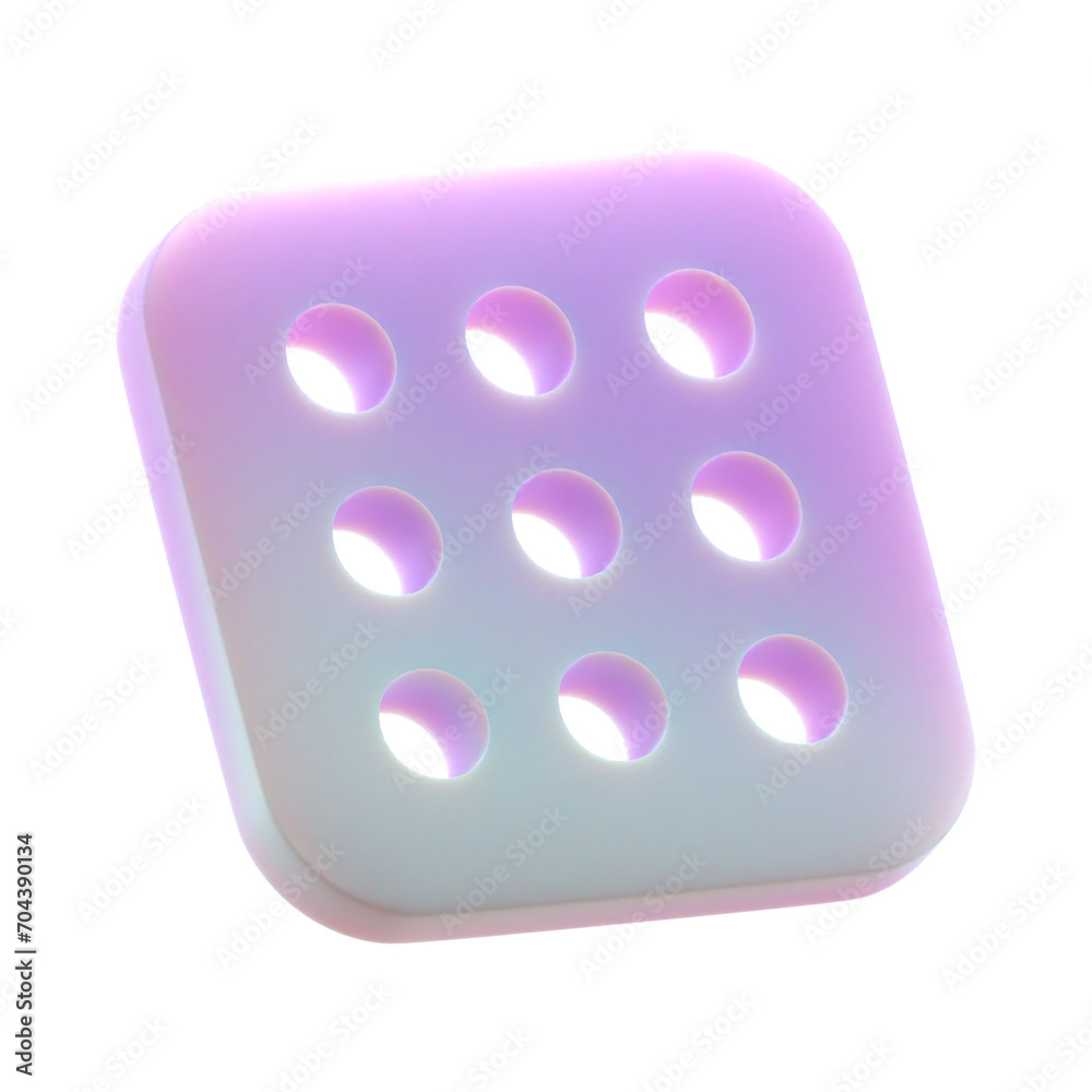 Poster 3d gradient geometric patterned style shape for your design on an isolated background. 3d rendering 