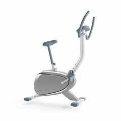 3D rendering of an exercise step bike on a white background