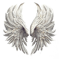 Obraz premium Seraphic Wings Sculpture Crafted with Generative AI Technology