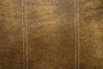 leather texture background with sewn seam