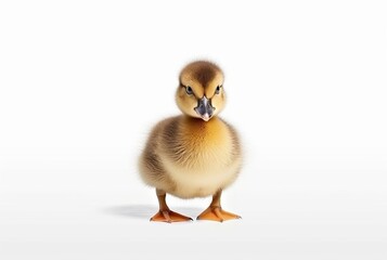 Fototapeta premium cute duckling isolated on white background. generative ai