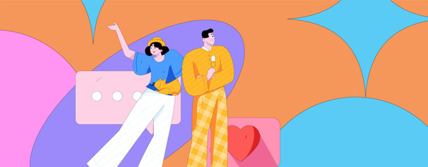 Communicate with consultants flat vector character concept operation hand drawn illustration
