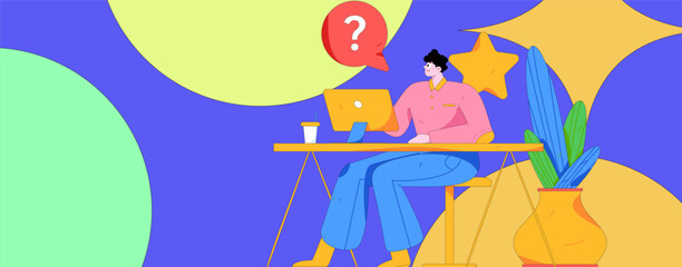 Communicate with consultants flat vector character concept operation hand drawn illustration
