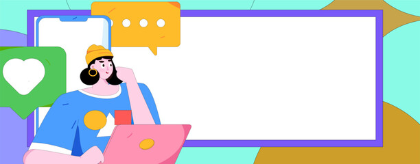 Communicate with consultants flat vector character concept operation hand drawn illustration
