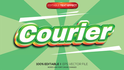 editable text effect courier theme