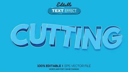 editable text effect cutting theme