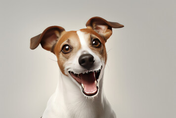 Close Up of Dog With Open Mouth - Expressive Moment Captured of a Playful Canine