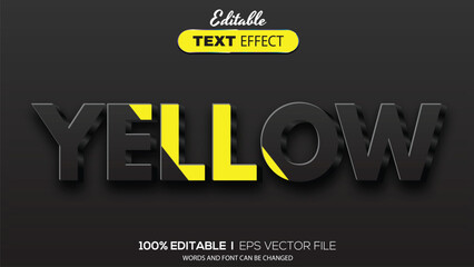 editable text effect yellow theme