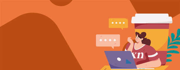 Communicate with consultants flat vector character concept operation hand drawn illustration
