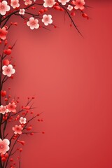 Graceful background of cherry blossoms for Chinese New Year