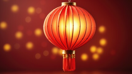 Chinese lantern on a red background, Chinese holiday, traditional holiday