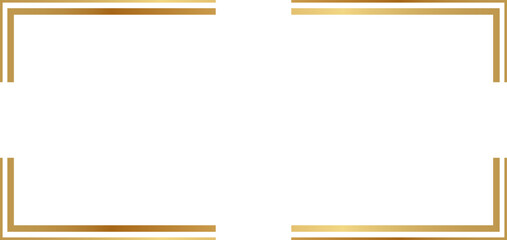 Golden border frame, square element