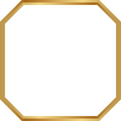 Golden border frame, square element