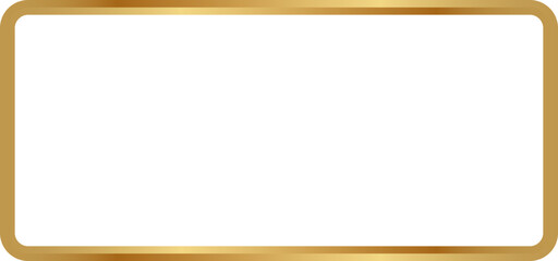 Golden border frame, square element