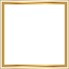 Golden border frame, square element