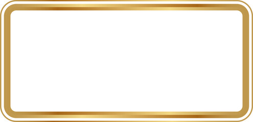 Golden border frame, square element