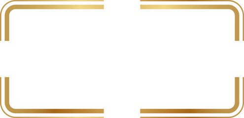 Golden border frame, square element
