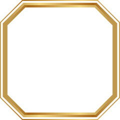 Golden border frame, square element