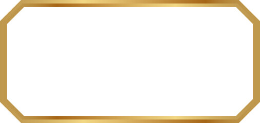 Golden border frame, square element