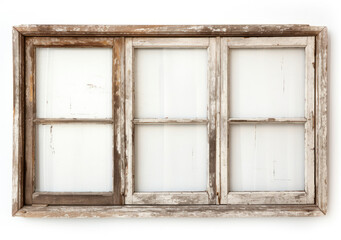 Old Window With Four Panes of Glass, Vintage Architectural Detail