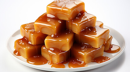 Honey candy on a white background