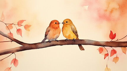 rustic lovebirds include illustration of lovebirds