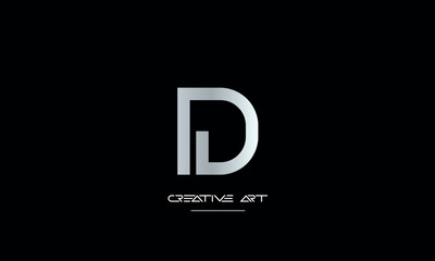 DI, ID, D, I abstract letters logo monogram