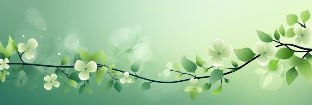 Spring summer background with green tree