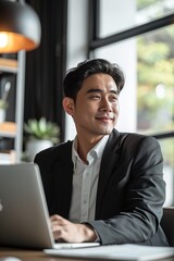 Fototapeta premium businessman working on laptop