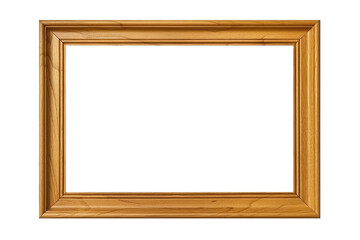 Plain oak wood frame for landscapes with background transparency