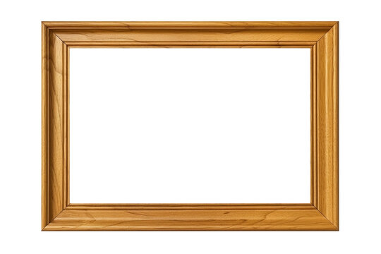 Plain oak wood frame for landscapes with background transparency