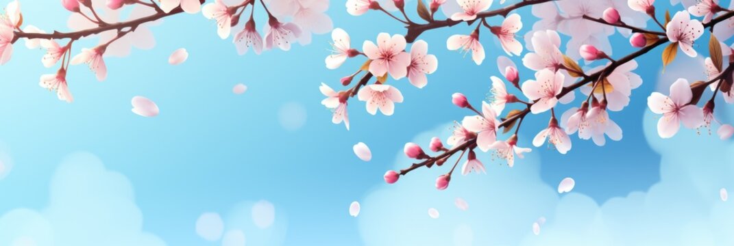 background of spring cherry blossoms tree.