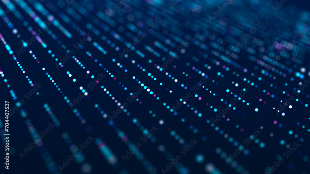 Poster Technological background . Network connection structure. Digital data communication. 3D