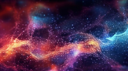 Obraz premium Abstraction, colorful neon background