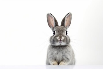 Fototapeta premium cute rabbit isolated on white background. generative ai